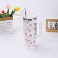 White Floral Trumbler